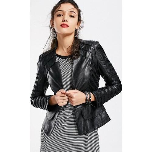 Trendy New Plus Size S-5XL Pu Leather Jacket Winter Autumn Women Motorcycle Jacket Faux Leather Red Biker Coat Soft Outwear