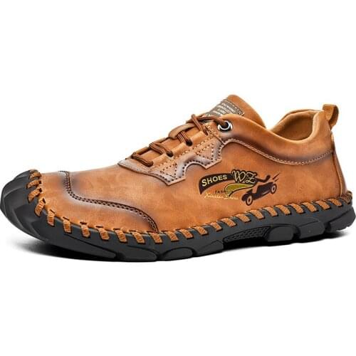 Mens PU Leather Flat Driving Moccasins Shoes Pumps Lace Up Climb Oxfords Waterproof Beach 3colors Plus Size 38-48