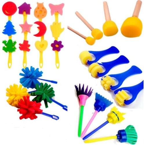 New Drawing Toys Funny creative toys for kids diy flower Graffiti sponge Art Supplies Brushes Seal Painting Tool