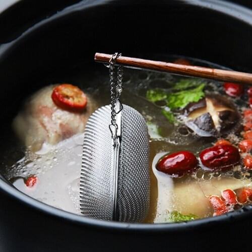 Stainless Steel Hanging Filter Spice Loose Tea Herbal Filter Strainer Food Strainer Bag Reusable Tea Wine Fine Nylon Mesh Tool