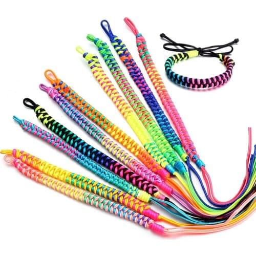 RoyalBeier 10pcs/lot Handmade Bohemian Brazil Colorful Rainbow Woven Braided Rope Bracelet Set For Women Girls Jewelry SZ0592