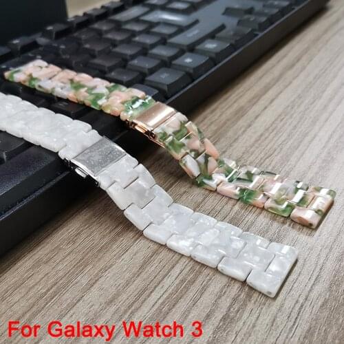 Resin Band For Samsung Galaxy Watch 3 R840 R850 Replacement Strap Wristband For Galaxy Watch3 41/45MM Bracelet Adjustable Belt