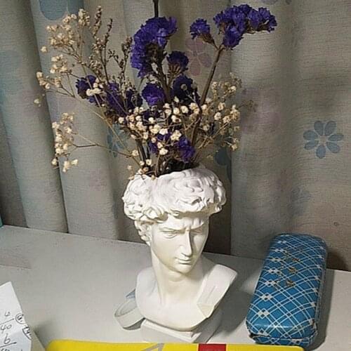 Modern Nordic Style Creative Portrait Vase Decoration Ornaments David Dressing Table Storage Bucket Home Decoration Accessories