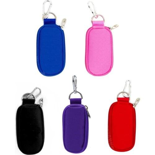 10 Bottles Essential Oil Storage Bag Portable Travel Holder Case 2ml Pouch Organizer Keychain Key Ring Rangement Zipper Nакет