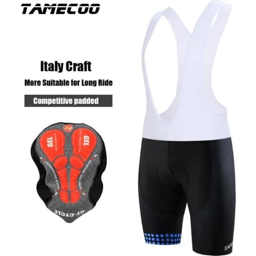 Tamecoo Summer Bike Tights Cycling Bib Shorts MTB Ropa Ciclismo Moisture Riding Bicycle Pants Coolmax 5D Gel Pad Cycling Shorts