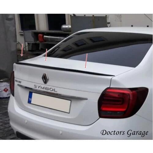 For Renault Symbol Sedan Thin Spoiler 2013 2014 2015 2016 2017 2018 2019 2020 Car Accessories Piano Black Color