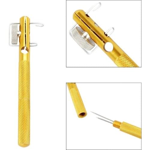 Fishing Line Knotter Aluminum Alloy Fishing Accessories Double-headed Needle Knots Tie Fishhook Tie Outdoor