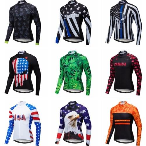 Weimostar Men Winter Cycling Jersey Long Sleeve MTB Sports Riding Bike Clothing Wear Quick Dry Outdoor Bicycle Clothing