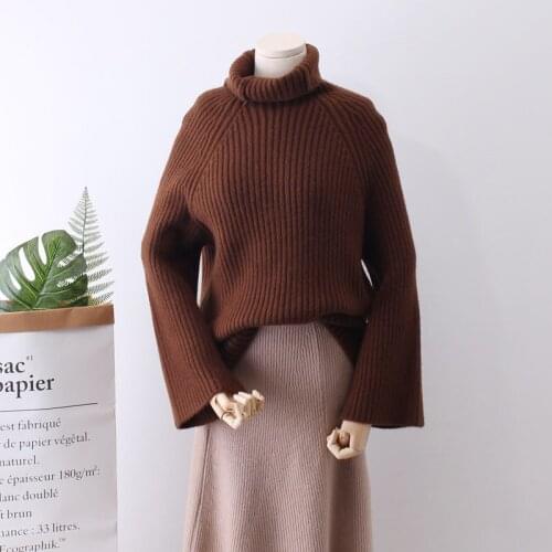 2018 Pullover Poncho And Winter New Pattern High Lead Sweater Woman Chic Solid Color Rendering Unlined Garment Thickening M2565