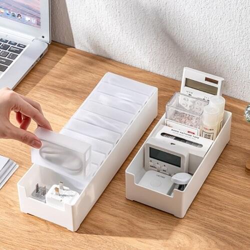 1 PCS Ins Wire Storage Box Data Line Cable Organizer Box Slide Open USB Line Cable Holder Case Drawer Organizer Container Tank