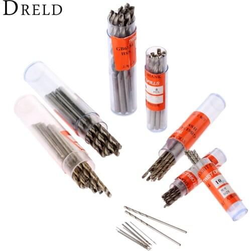 10Pcs Electric Woodworking Tools Twist Drill Bits HSS Drill Bit Micro Straight Shank Wood Drilling 0.5mm-3.5mm for Wood Aluminum