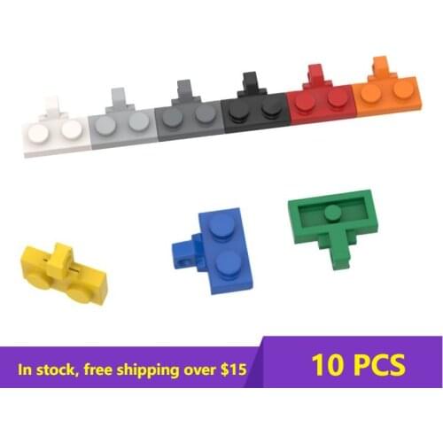 10PCS MOC Bricks 44567 1x2 Single Side Hinged Plate (Convex) Creative Building Block Model Kids DIY Brick Parts Toy Best Gift