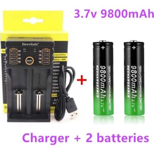 2020 New18650 Battery High Quality 9800mAh 3.7V 18650 Li-ion batteries Rechargeable Battery For Flashlight Torch + Free Delivery