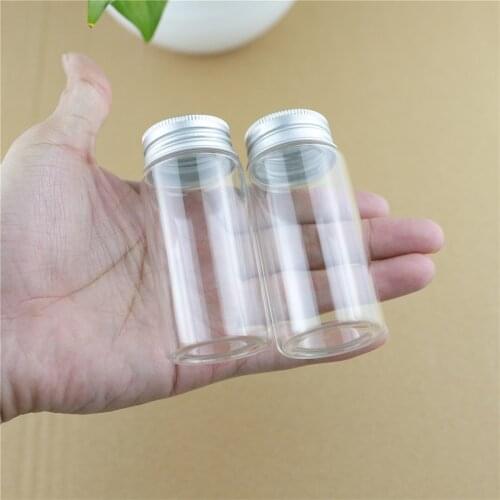 24pcs/lot 37*80mm 60ml Mini Glass Bottle Candy Jar Container Small Diy BOTTLES Glass Jars vial Spice Storage Jars Containers