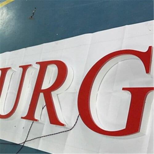 3D Metal Channel Letter Sign Acrylic Face Lit Without Trim Cap for Office Advertising and Decoration