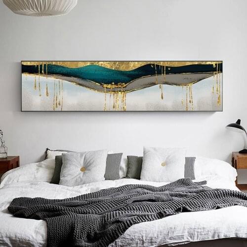 Abstract Golden Mountain Canvas poster Modern Wall art picture Abstract Landscape painting for Living Room canvas painting