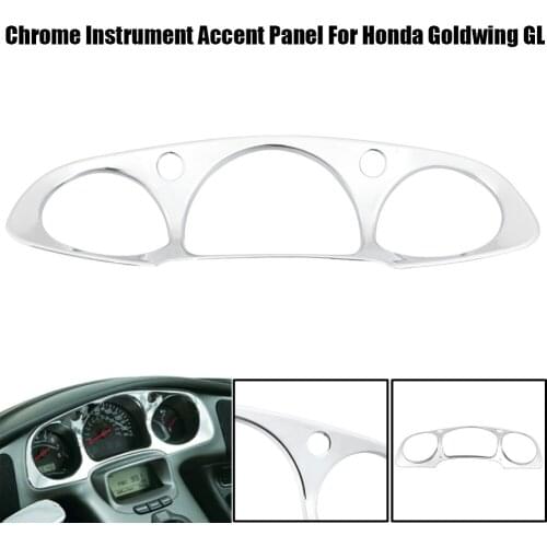 Motorbike ABS Chrome Instrument Panel Bezel Speedometer Tachometer Accent Trim For Honda Goldwing GL 1800 01-05 Models