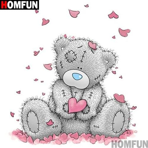 Homfun Full Square/Round Drill 5D DIY Diamond Painting "Cartoon bear" 3D Embroidery Cross Stitch Home Decor Gift A12861
