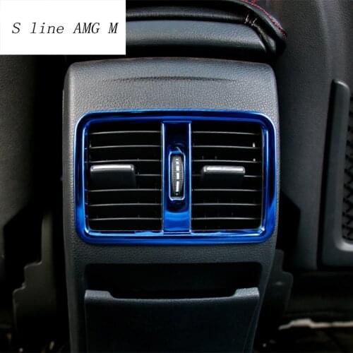 Car styling Rear vent Air Outlet Covers Stickers Trim For Mercedes Benz A GLA CLA Class W176 X156 C117 Interior Auto Accessories