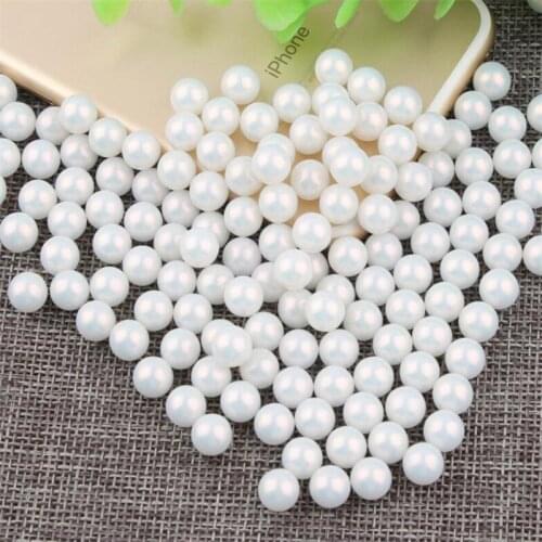 Loose 2.5mm-12mm Symphony Opal White Color DIY Plastic Imitation No Holes Pearl Bead for Garment Hand Craft Art Decoration