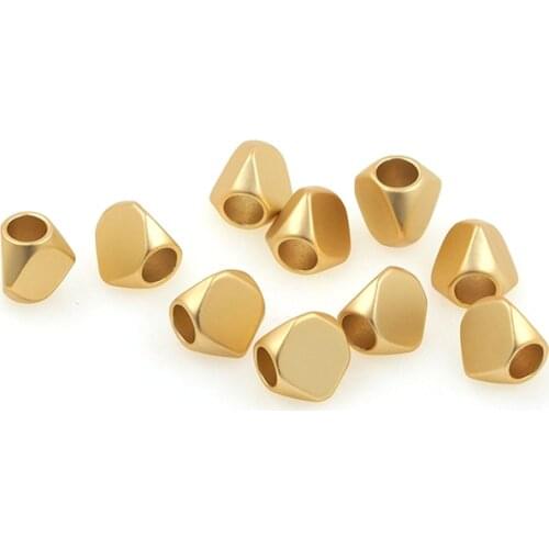 3D Smooth Irregular Geometry Big Hole Beads For Necklace Bracelet DIY Jewelry Making