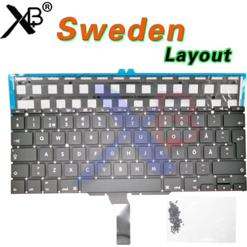 For A1370 A1465 SE Sweden Swedish keyboard/Backlight Backlit+100pcs keyboard screws For MacBook Air 11.6" A1370 A1465