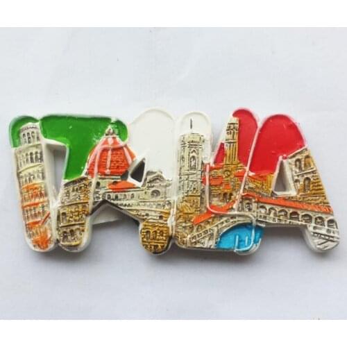 Italy tourism Memorial fridge posted on Leaning Tower of Pisa Colosseum tourism magnetic stickers 8x3.5cm