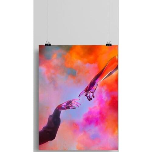 Vaporwave creation of adam art Canvas poster Painting wall Art decor Living room Bedroom Study Home Decoration Prints