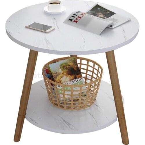 Small tea table flower table sofa side cabinet small round table living room family bedside table