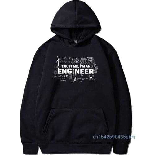Father Day Hoodies Men Trust Me I Am an Engineer Hooded Geek Male Tops Letter Math Equation Long sleeve Students Hoodies
