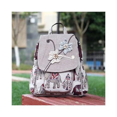 New coming Bohemian shopping string appliques cover backpacks!Nice bohemian prints women casual backrack All-match hasp backruck