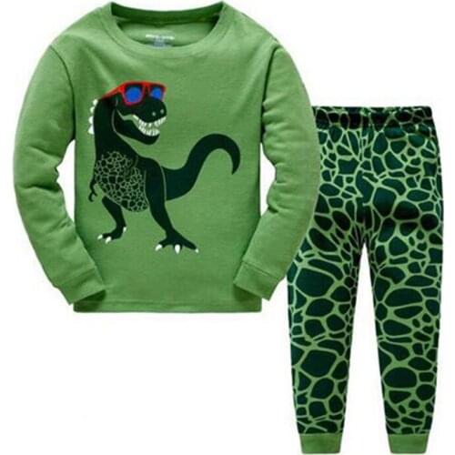 NEW Children Sleepwear Kids Pajamas Sets Baby I Love Mom Dad Nightwear Boys Girls Christmas Pyjamas Animal Dinosaur Pijama P89