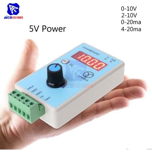 DC 15 -27V Adjustable Handheld Current Voltage Signal Generator 1 Channel Output Simulator Micro USB 5V Power Supply
