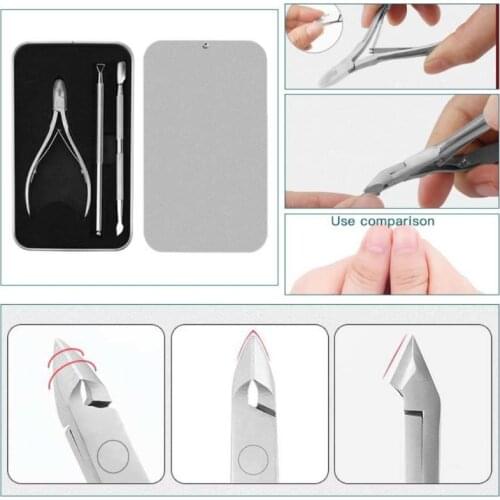 Nail Cuticle Nipper Stainless Steel Rainbow Tweezer Clipper Dead Skin Remover Scissor Plier Pusher Tool Dead Skin Cutter Clipper