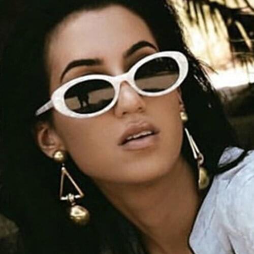 Sunglasses Women 2021 New Small Oval Brand Designer White Shades Vintage Round Sun Glasses Female Eyeglasse UV400