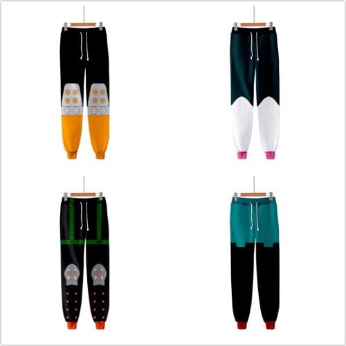 My Hero Academia Sweatpants Midoriya Izuku 3D Printing Jogger pants School College Style Boku no Hero Academia Blue Trousers