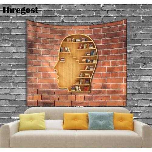 Thregost Wall Hanging College Dorm Wall Blanket Polyester 3D Printed Wall Cloth Tapestries Yoga Decoration Beach Blanket