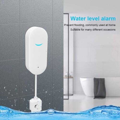 Wifi tuya water leakage alarm detector water leak sensor support real time push reminder APP remote monitoring faucet pipe tank
