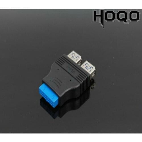 USB3.0 extension motherboard 20-pin connector expansion adapter cable, USB dual connector female-to-double USB3.0male expander