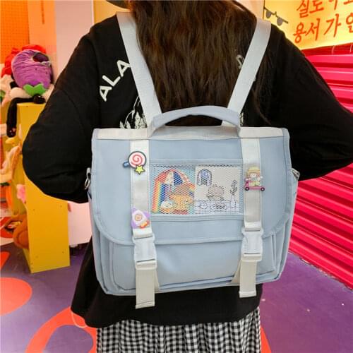Japanese Fashion Ladies Backpack Double Waterproof Kawaii Women School Bags for Teenager Girls Shoulder Backpacks Cute Bagpack
