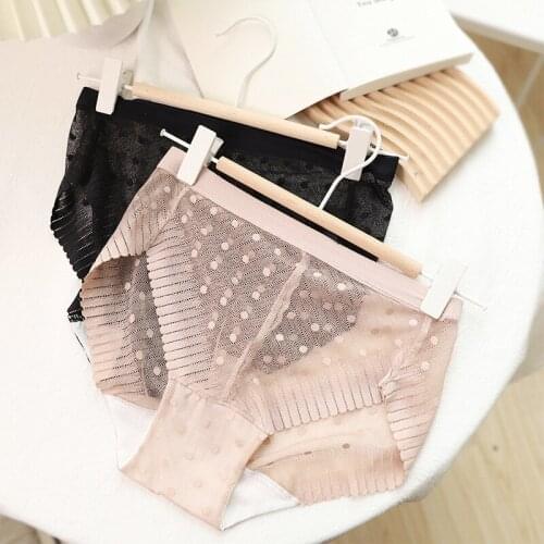 Plus size Seamless Panties Women Antibacterial Japanese sweet dot Sexy young girl lingerie Underwear Briefs women N791