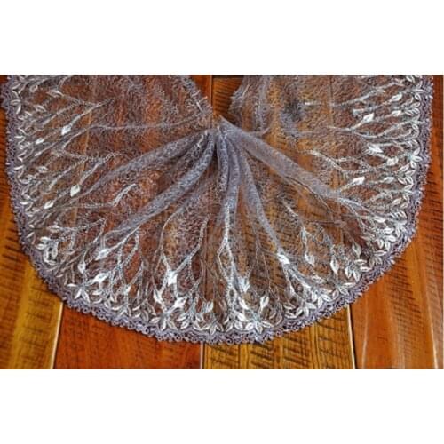 1Meter Mesh Lace Fabric 19cm Width Embroidery Ribbon Dolls Wedding Dress Garment Sewing Accessories New Arrival