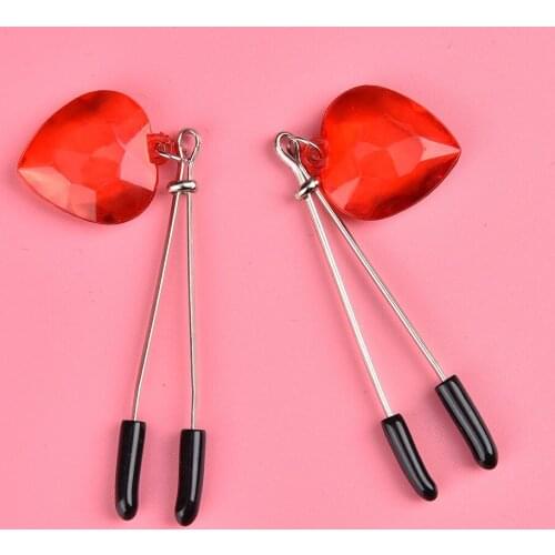 1Pair Heart Round Lace Shape Nipple Stickers Chest Stickers Sex Product Sexy Sequin Nipple Covers With Tassels Pasties