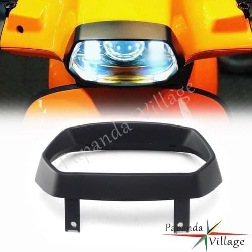 2017-2020 Black Motorcycle Headlight Trim Bezel Cover Scooter Front Light Frame Decorative Head Lamp Guard For VESPA 150 Sprint