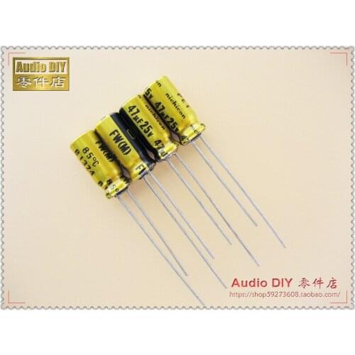 2020 hot sale 30PCS/50PCS Nichicon FW Series Electrolytic Capacitors for 47uF/25V Audio free shipping