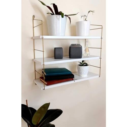 3 pcs Wall Rack Decorative Bathroom Kitchen Rack Gold Metal 3 Layer Wall Rack