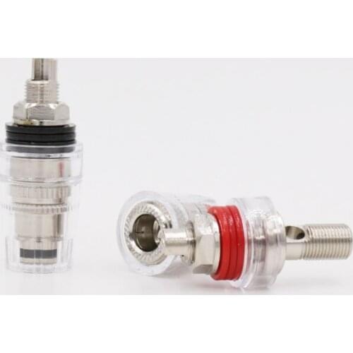 4PCS HIFI Rhodium plated binding post for Amplifier Speaker 4mm Banana plug connector