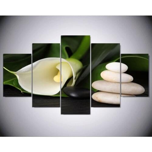 5 piece Modern Calla flower painting Abstract canvas art home decoration poster HD printed picture IM-411