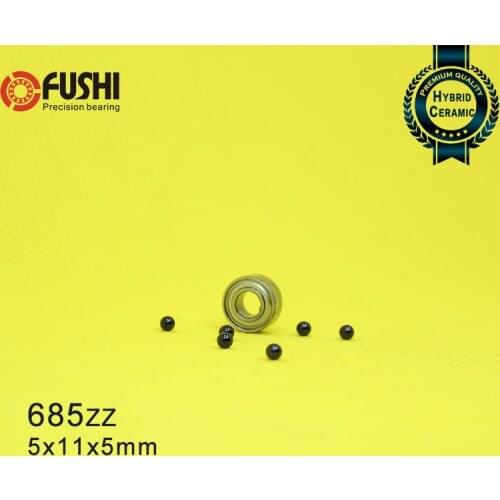 685 Hybrid Ceramic Bearing 5*11*5 mm ABEC-1 1PC Industry Motor Spindle 685HC Hybrids Si3N4 Ball Bearings 3NC 685ZZ