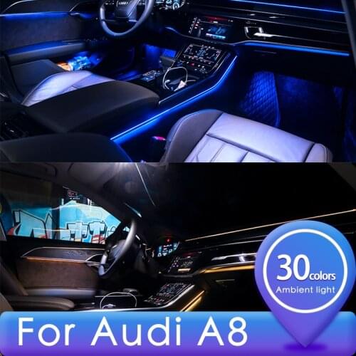For Audi A8/D5 2018+ car interior atmosphere light 30 colors atmosphere light accessories upgrade configuration lifting speakers